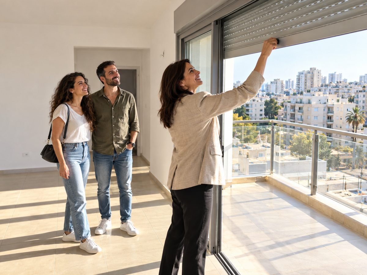 סיור בדירה עם זוג קונים